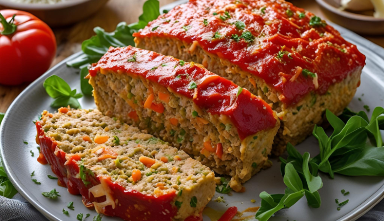 Healthy High Protein Chicken Parmesan Meatloaf Recipe