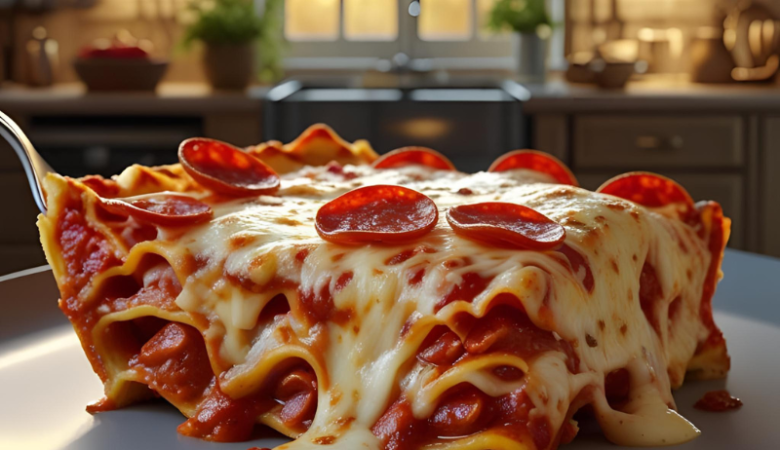 Deep Dish Pepperoni Pizza Lasagna Recipe