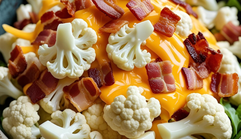 Low Carb Bacon Cheddar Ranch ‘Potato’ Salad