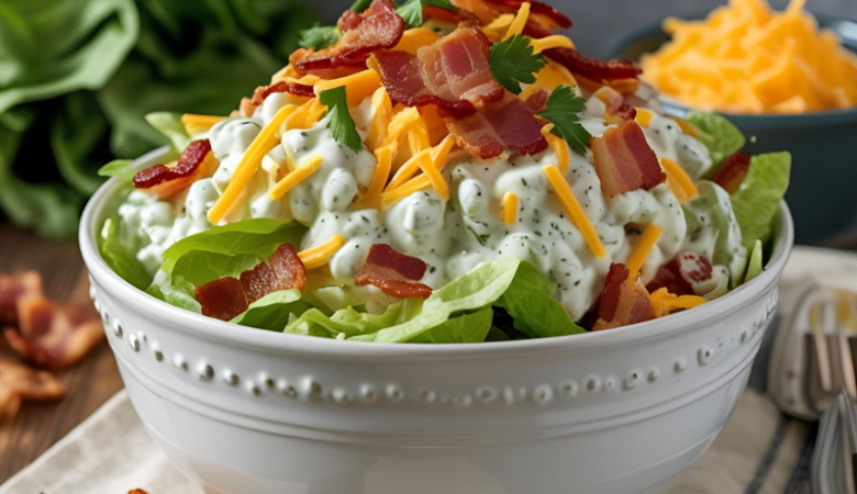 Low Carb Bacon Cheddar Ranch ‘Potato’ Salad
