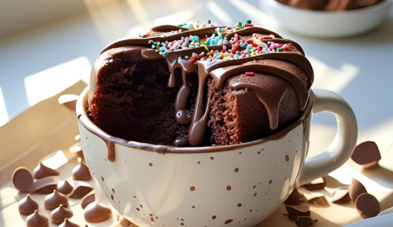 3 Ingredient Chocolate Protein Mug Cake Recipe